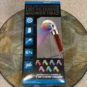 NWT Smart Point LED Color Changing Shower Head
